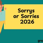 Sorrys or Sorries